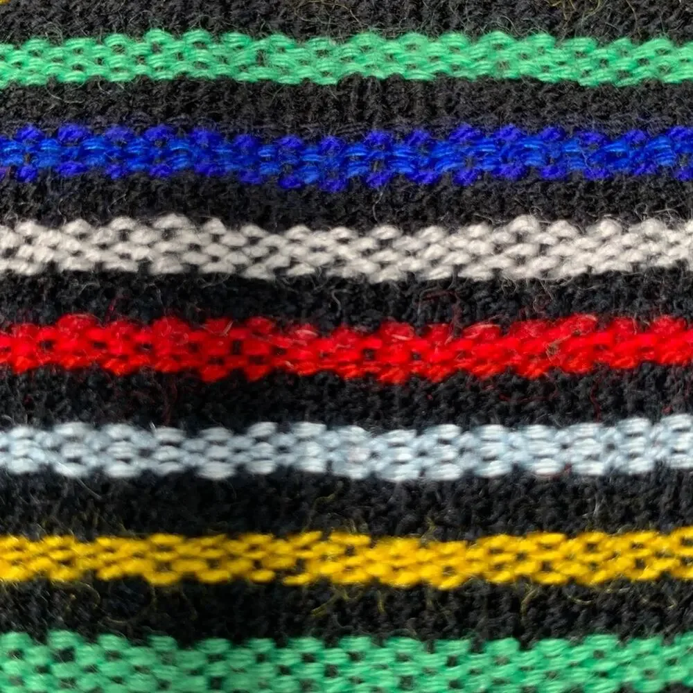 Shawl-Wrap-Scarf Multicolor Striped With Fringe